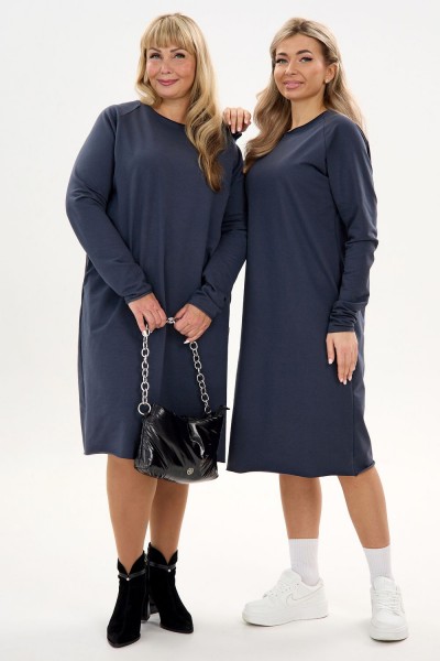 Платье футер-реглан - графит (НТ) Платье футер-реглан - графит (НТ)