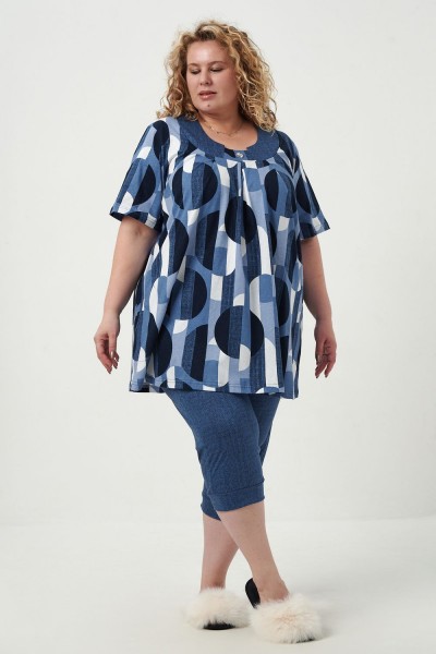 Комплект женский с бриджами 83607 - синий (НТ)