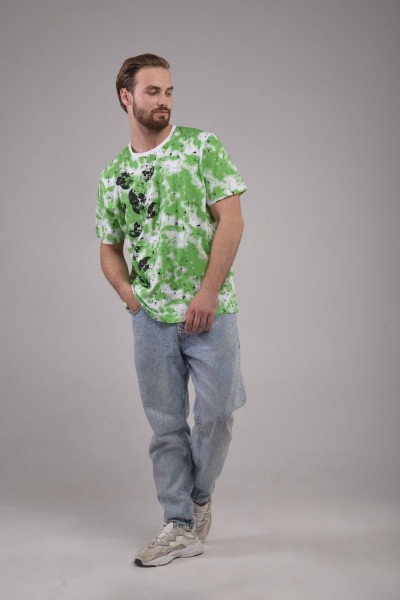 Футболка мужская Fano арт. 5173806 - белый, зеленый (НТ)