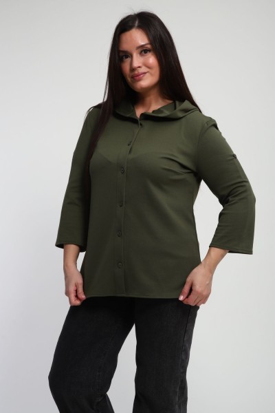 Женская рубашка 31987 - хаки (НТ)