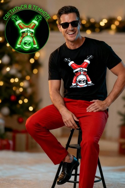 8581 футболка унисекс - черный+дедМ на голове (НТ)