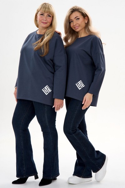 Кофта футер life дл-р - графит (НТ) Кофта футер life дл-р - графит (НТ)