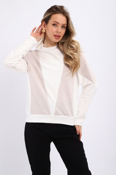 Свитшот повседневный Jjovi - молочный-бежевый (НТ) Свитшот повседневный Jjovi - молочный-бежевый (НТ)