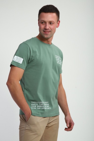 Футболка мужская 052 - оливковый (НТ)