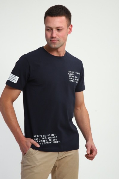 Футболка мужская 052 - темно-синий (НТ)