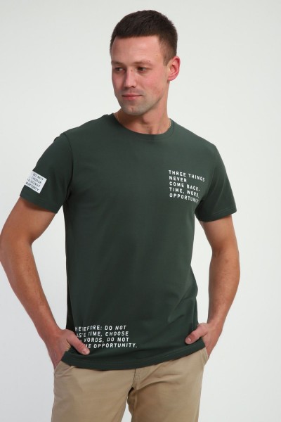 Футболка мужская 052 - хаки (НТ)