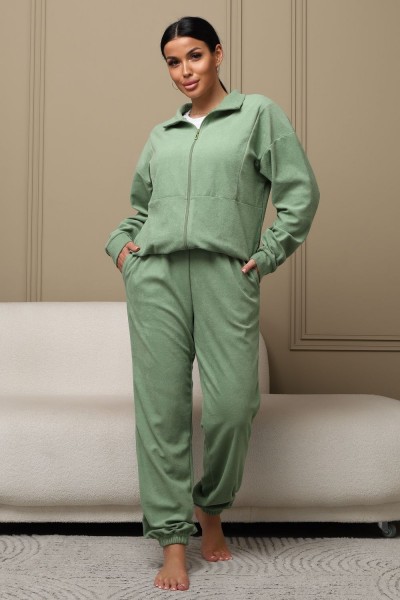 Костюм женский махровый КМБ01 - олива (НТ)