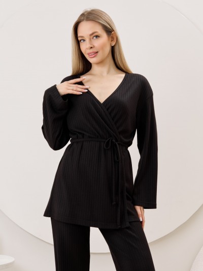 Кардиган-кимоно Эвила-1 черный Кардиган-кимоно Эвила-1 черный