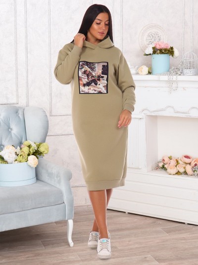 Платье Ирма - олива (НТ) Платье Ирма - олива (НТ)