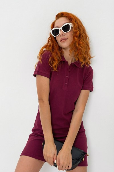 14413 платье поло - винный (НТ) 14413 платье поло - винный (НТ)