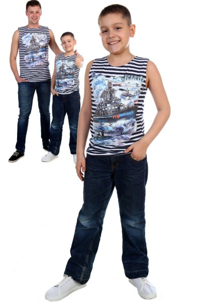 Майка Сторожевой детская - темно-синий (НТ) Майка Сторожевой детская - темно-синий (НТ)