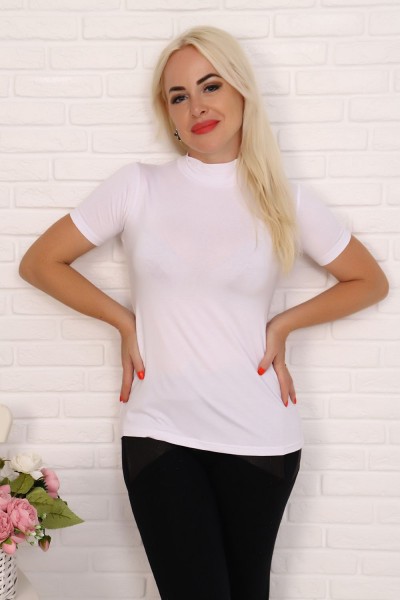 Водолазка 17507 с коротким рукавом - белый (НТ)