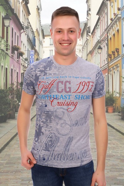 Футболка 5924 - серый-меланж (НТ)