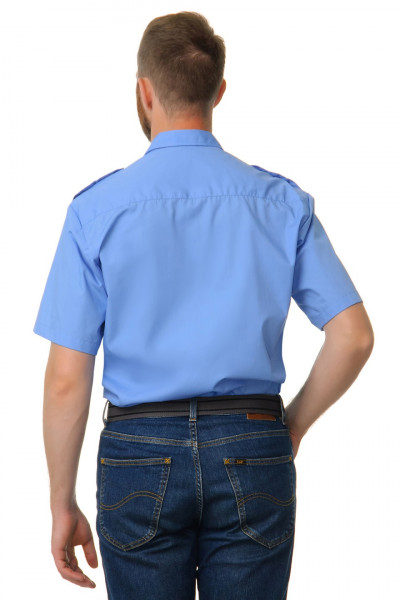 Рубашка охранника  короткий рукав голубая (SAIL)