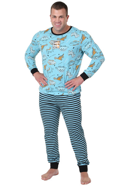 Пижама брюки - Rex голубой 1543К (ОТ)