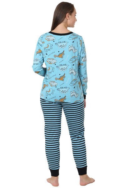 Пижама брюки - Rex голубой 1542К (ОТ)