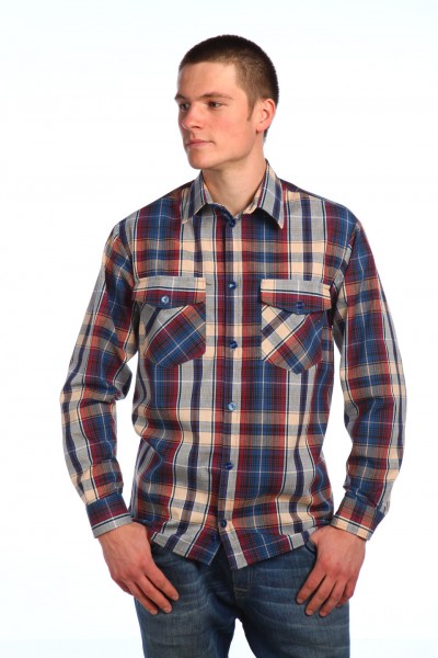 Рубашка мужская - Шотландка дл.рукав (SAIL)