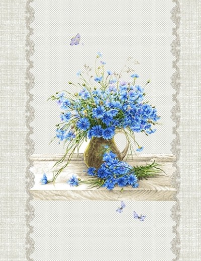 Полотенце рогожка Полевые цветы (уп. 10шт)
