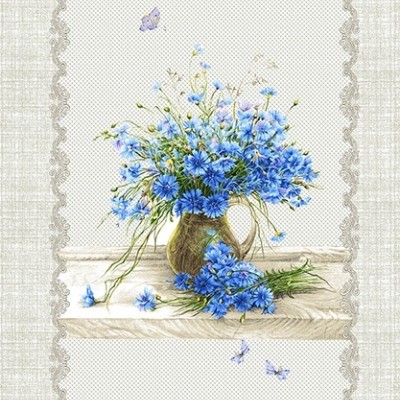 Полотенце рогожка Полевые цветы (уп. 10шт)