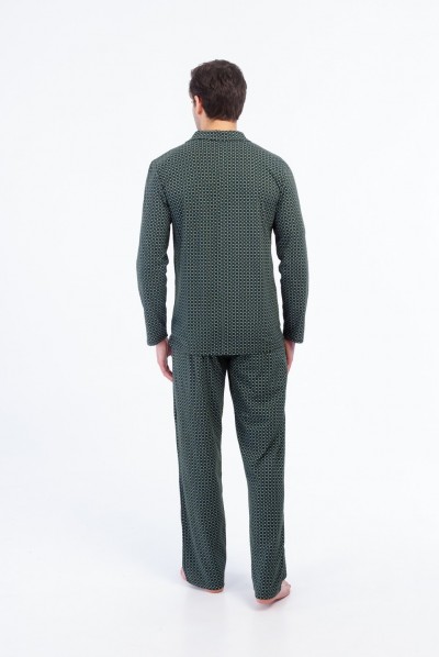 Пижама мужская п.57 cеро-зеленый (LB)