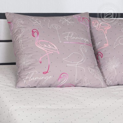 Постельное белье поплин - Арт DE LUXE  Фламинго