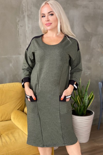 Платье 9083 - хаки (НТ)