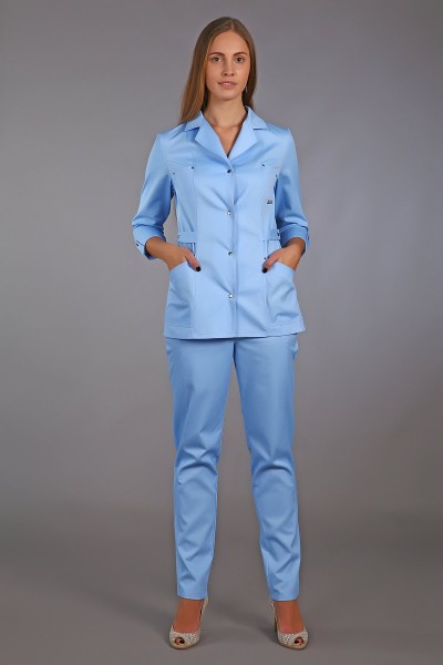 Жакет медицинский - женский М-215А нежно-голубой Сатори (ИМ)