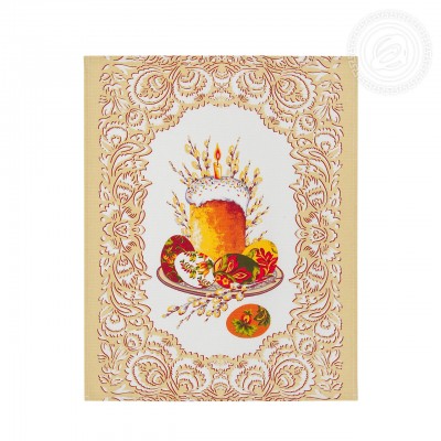 Полотенце вафельное 45Х60см - Русские традиции  (уп. 3 шт) Арт