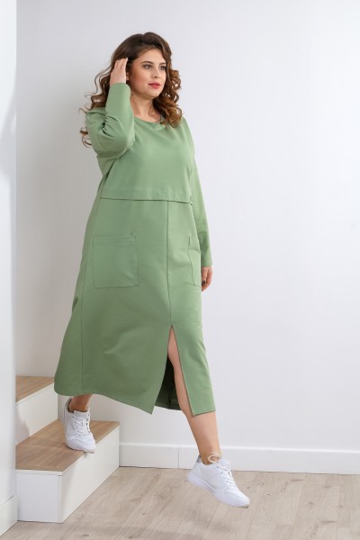 Платье Моделька.1 зеленый (ВИТ)