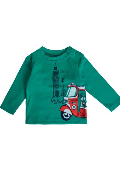 Футболка МЗ 0004 дл. рукав - зеленый (НТ)