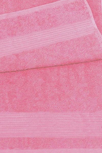 Полотенце махровое  - № 120 розовый  224 бордюр косичка (И.Т)