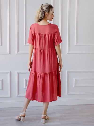 Платье - Дебора длинное красное  (БТ)