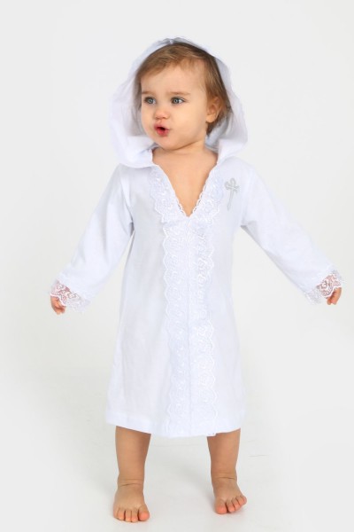 Крестильная рубашка с капюшоном арт.КРР-КП - белый (НТ) Крестильная рубашка с капюшоном арт.КРР-КП - белый (НТ)