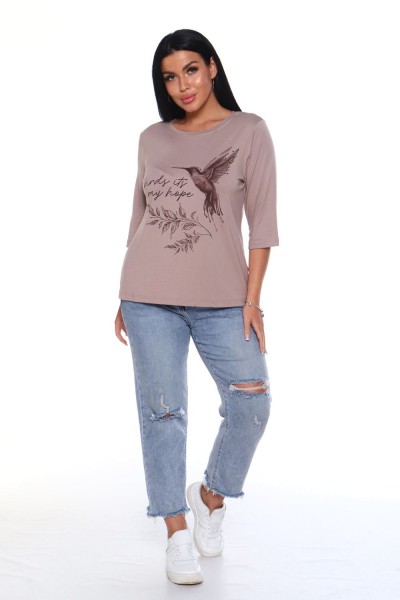 Футболка 6041 - бежевый (НТ) Футболка 6041 - бежевый (НТ)