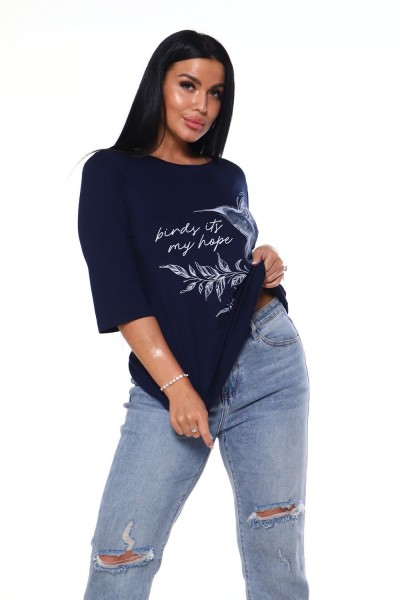 Футболка 6041 - темно-синий (НТ) Футболка 6041 - темно-синий (НТ)