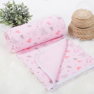 Одеяло-покрывало детское трикотажное - Мишки-малышки розовый Арт