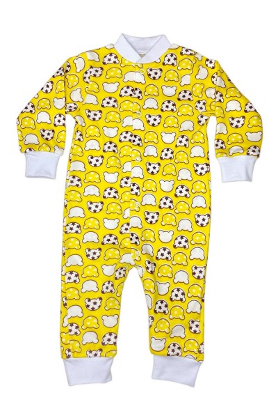 Комбинезон нательный на кнопках Футбол - желтый (НТ) Комбинезон нательный на кнопках Футбол - желтый (НТ)