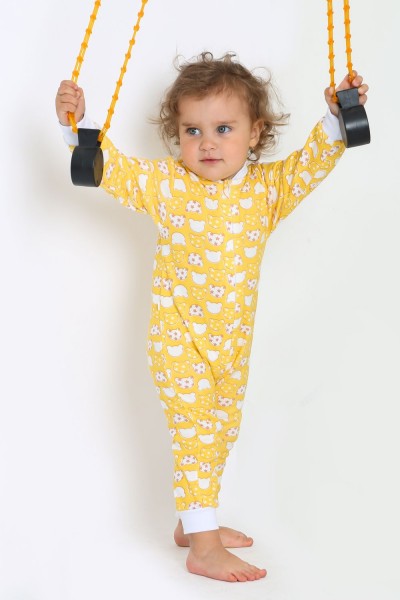 Комбинезон нательный на молнии Футбол - желтый (НТ) Комбинезон нательный на молнии Футбол - желтый (НТ)