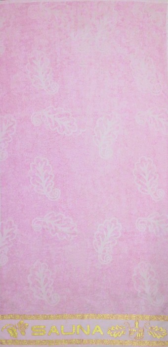 Полотенце махровое 70Х140 - №1220 Сауна пастельно-розовый (И.Т)