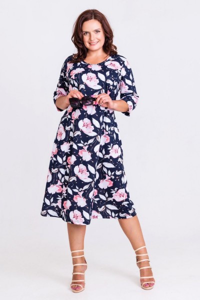 Платье Николина - темно-синий (НТ)