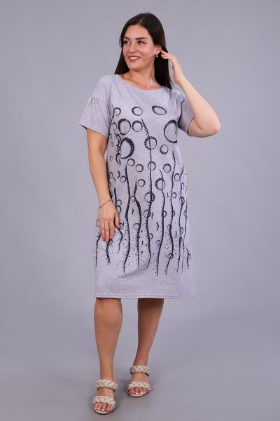 Платье 24887 - серый меланж (НТ)