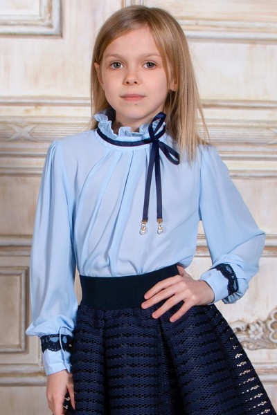 Блузка для девочки SP0300 - голубой (НТ)