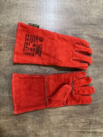 Перчатки Крага с кевларовой нитью красные  ( упаковка 1 пара )