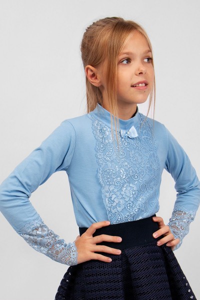 Блузка для девочки SP62995 - голубой (НТ)
