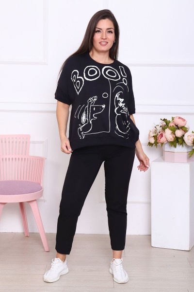 Туника 4498 - черный (НТ)