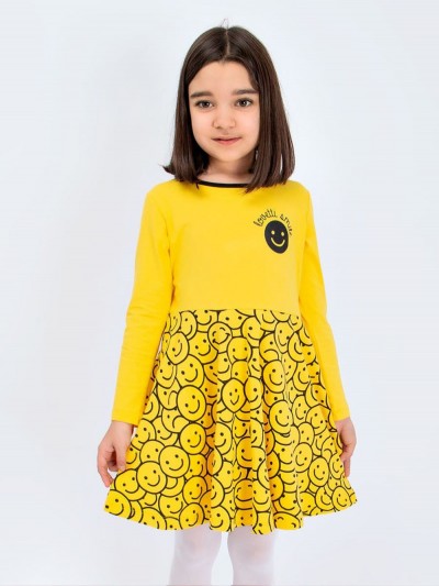 Платье трикотажное для девочки SP7964 - желтый (НТ)