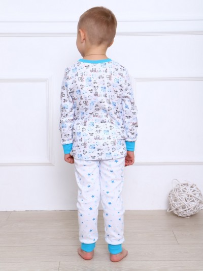 Пижама для мальчика - Автодром синий  ПЖ.42.1 (ЕГ)