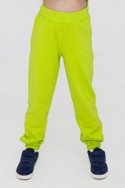 Брюки детские оверсайз футер - салатовый (НТ)