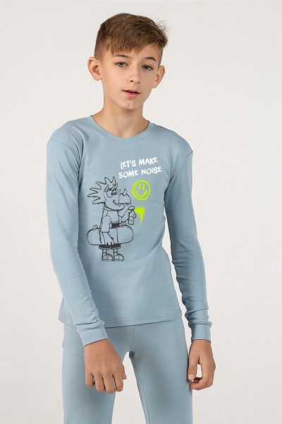 Пижама для мальчика   Колор 2 серый  (ВИТ)