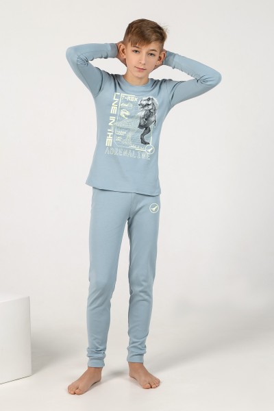 Пижама для мальчика  Колор 2 серый  (ВИТ)
